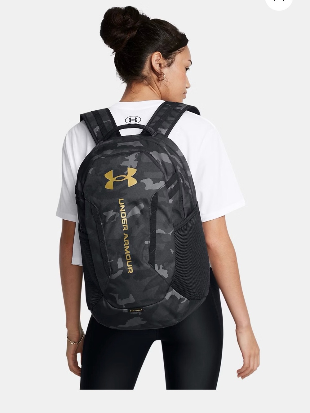 NWT Under Armour Storm Backpack | Black-Metallic Gold| 16” Laptop | Storm Water